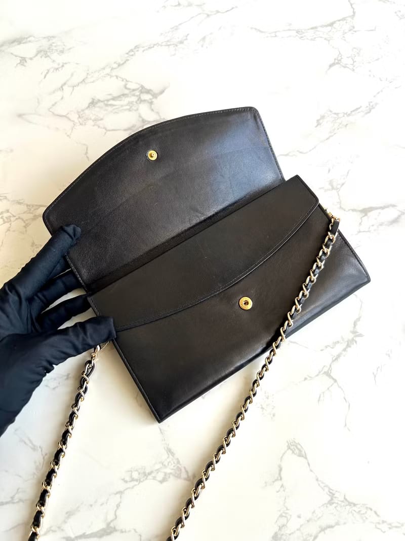 Chanel黑色小羊皮革包 WOC 斜背包 單肩包 側背包