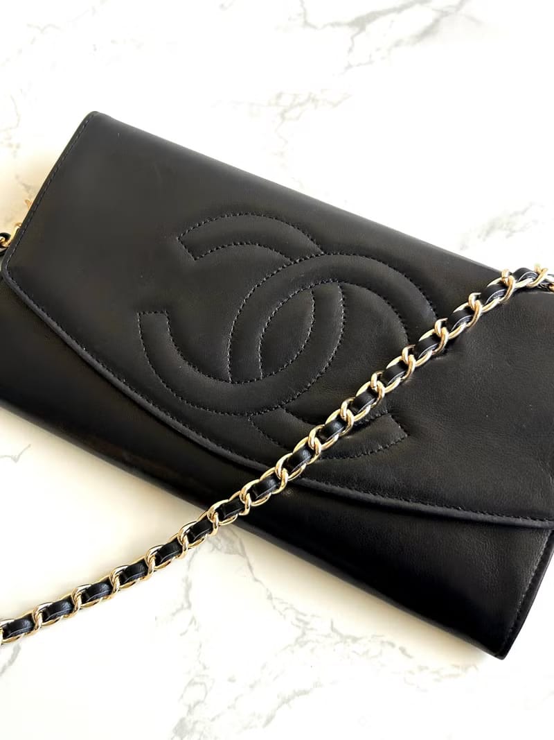 Chanel黑色小羊皮革包 WOC 斜背包 單肩包 側背包