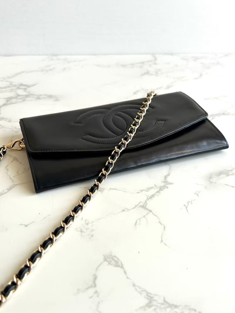 Chanel黑色小羊皮革包 WOC 斜背包 單肩包 側背包