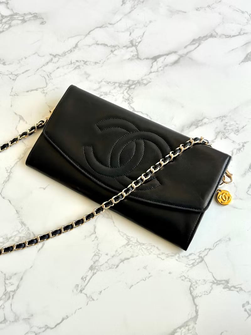 Chanel黑色小羊皮革包 WOC 斜背包 單肩包 側背包