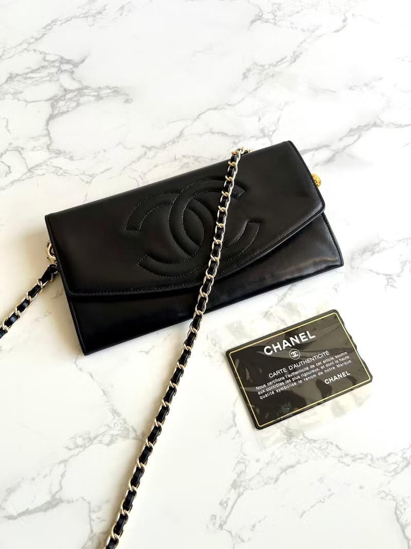 Chanel黑色小羊皮革包 WOC 斜背包 單肩包 側背包
