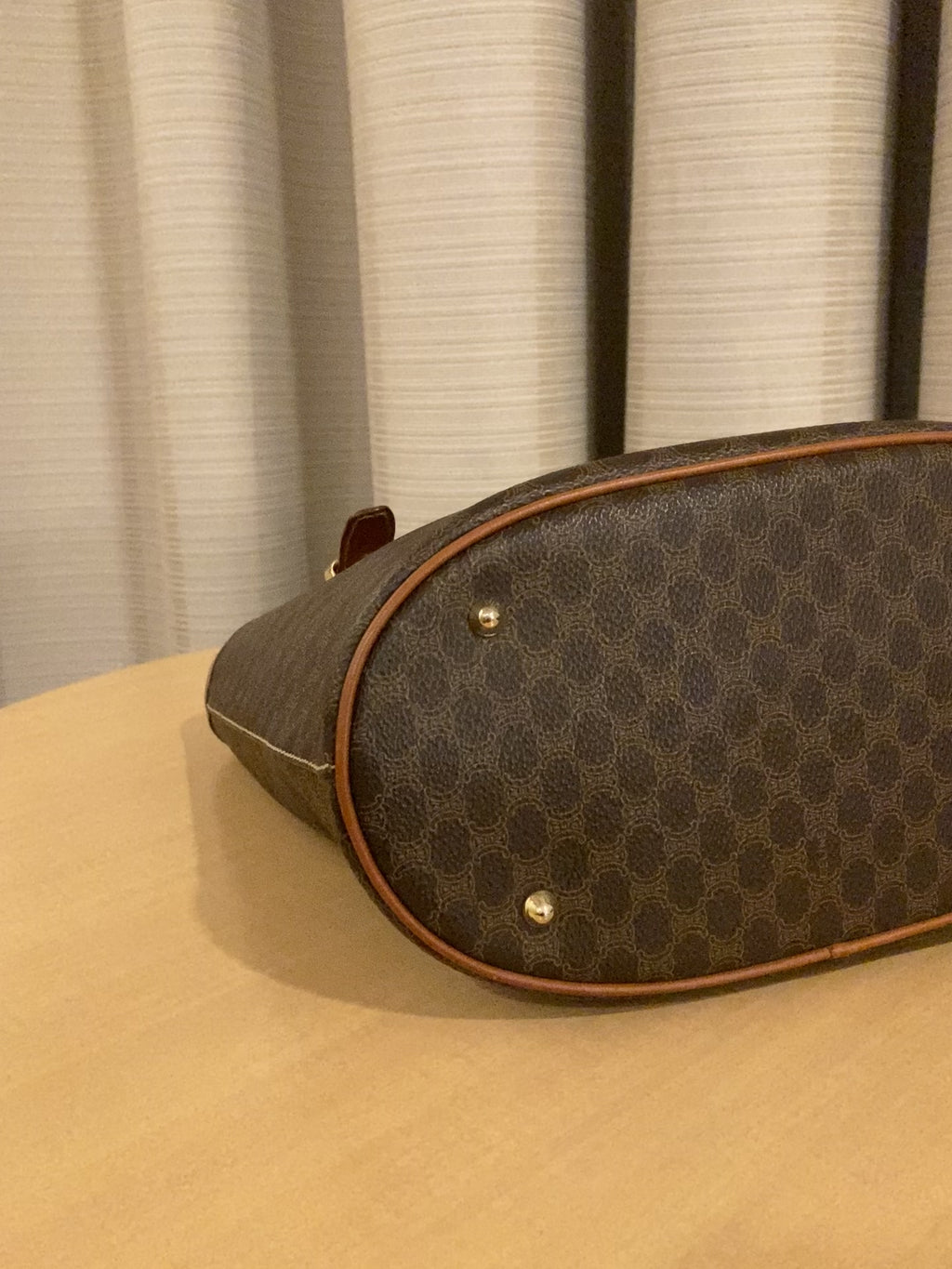 CELINE Brown Macadam Small Tote