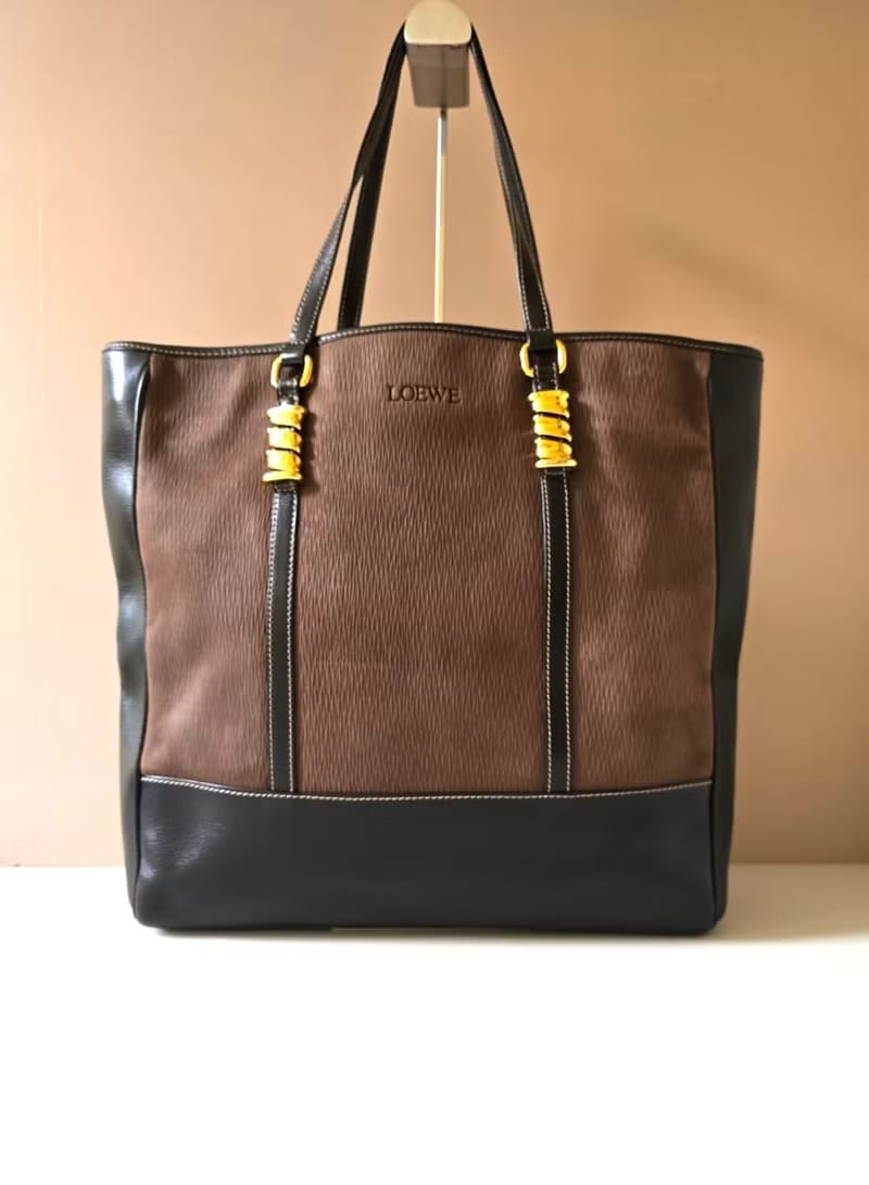 Loewe蛇骨拼色古董托特包/側背包/單肩包