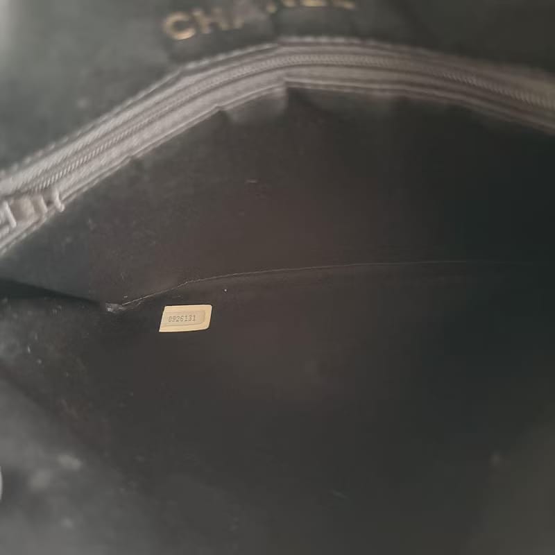 Chanel黑色格紋水鑽托特包
