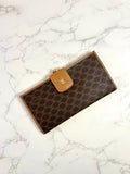 Celine Brown Monogram Leather Long Wallet / Long Wallet