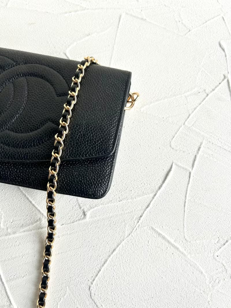 Chanel Black Caviar Leather WOC Crossbody Bag/Long Clip/Shoulder Bag/Side Bag