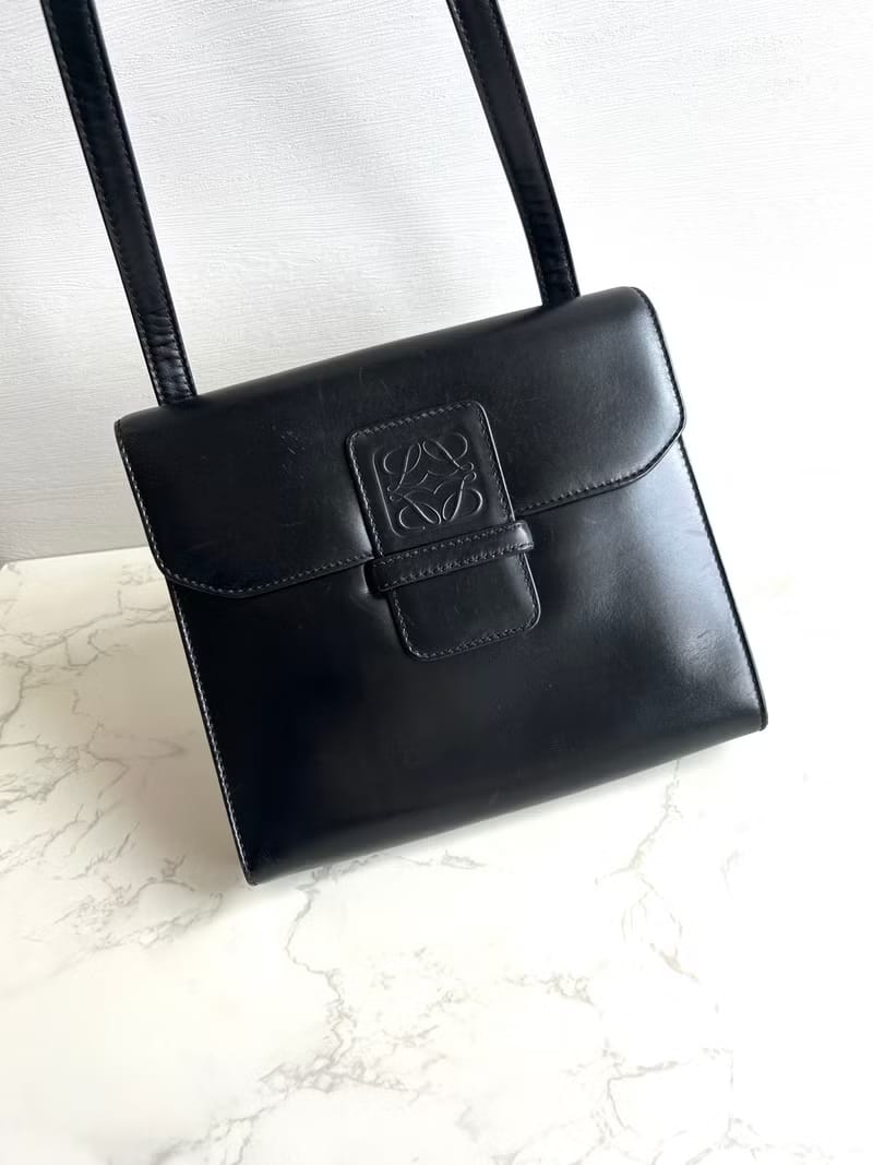 Loewe Black Anagram Embossed Shoulder Bag