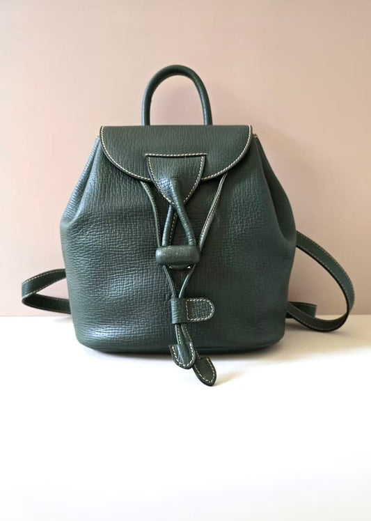 Loewe 橄欖綠旋轉扣後背包 雙肩包