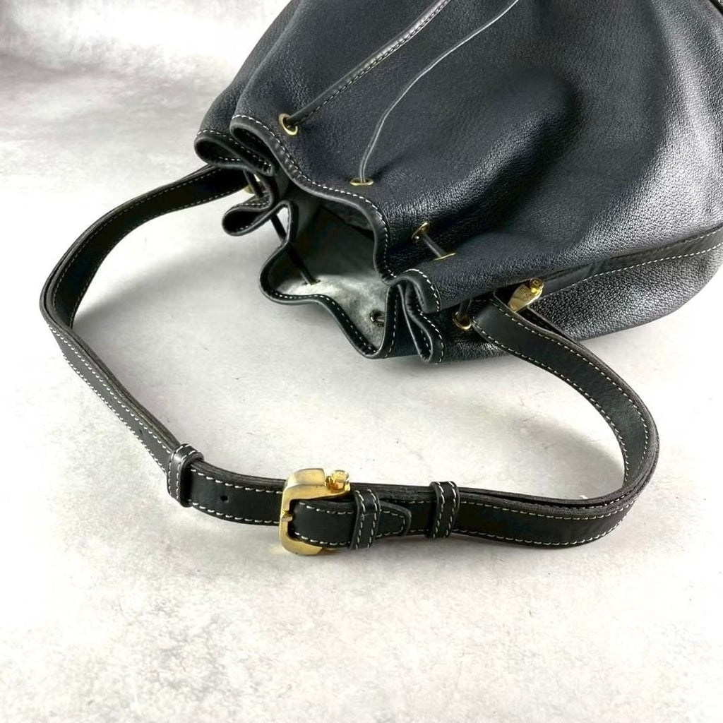 Loewe 黑金雕刻水桶包/單肩包/斜背包/側背包