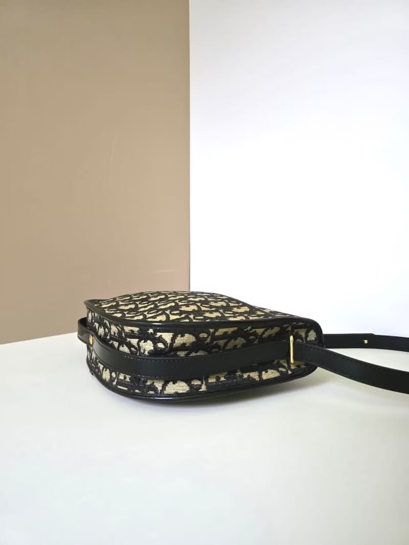 Dior Black Oblique Saddle Bag/Shoulder Bag/Crossbody Bag