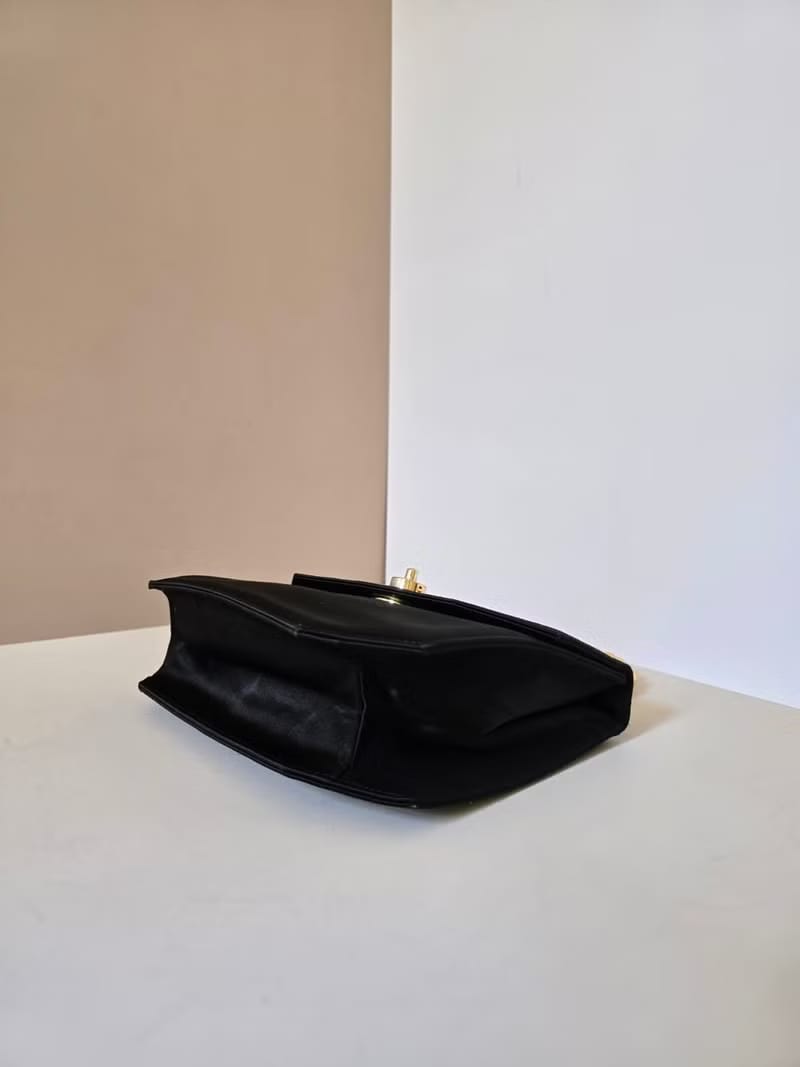 Celine Pressed Planet Black Gold Kelly Bag/Handbag