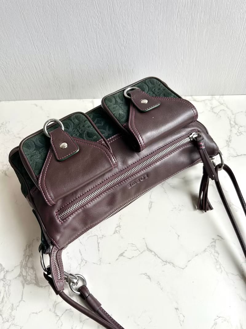 Loewe拼色兩用側背包/斜背包/單肩包