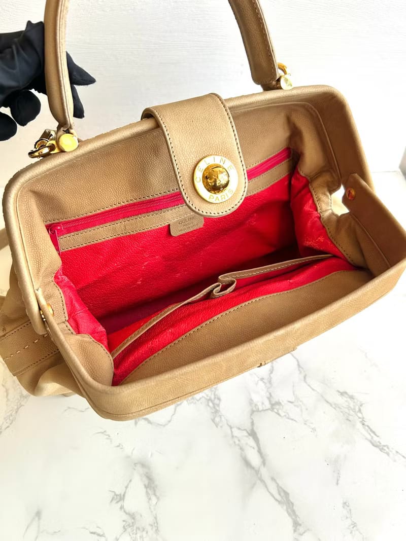 Celine 星球米色醫生包/斜背包/單肩包/側背包