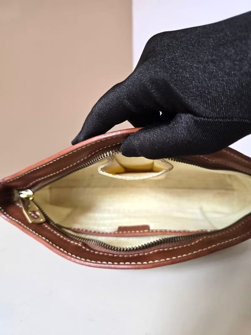 Celine raffia and leather saddle bag/side bag/crossbody bag