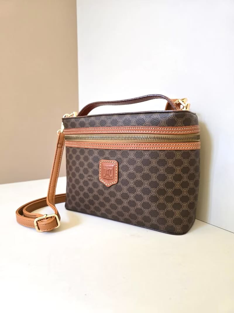 Second-hand Celine Arc de Triomphe presbyopic leather cosmetic chain shoulder bag/side bag/crossbody bag