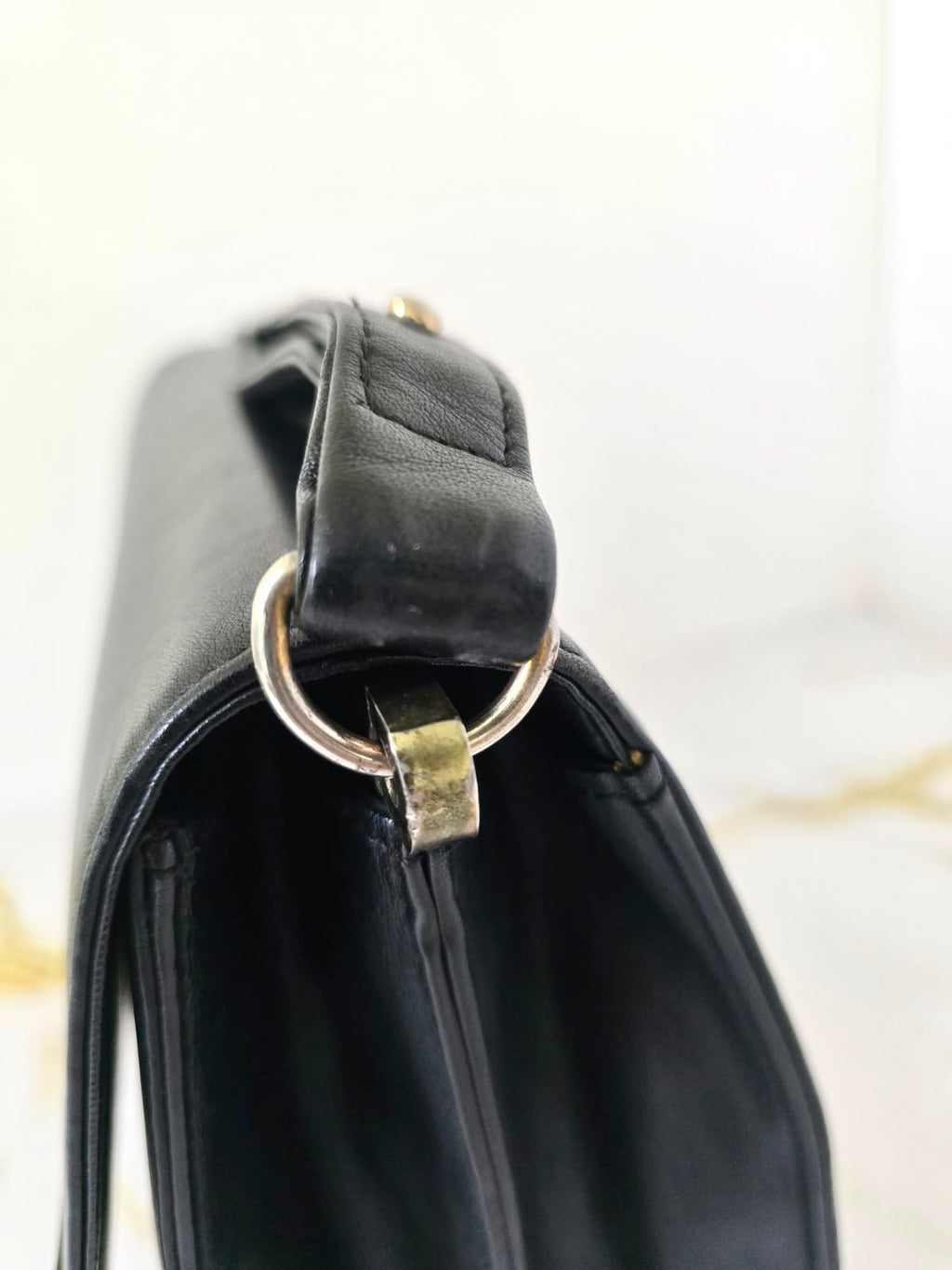 Dior Montaigne黑金牛皮兩用包/單肩包/側背包L斜背包