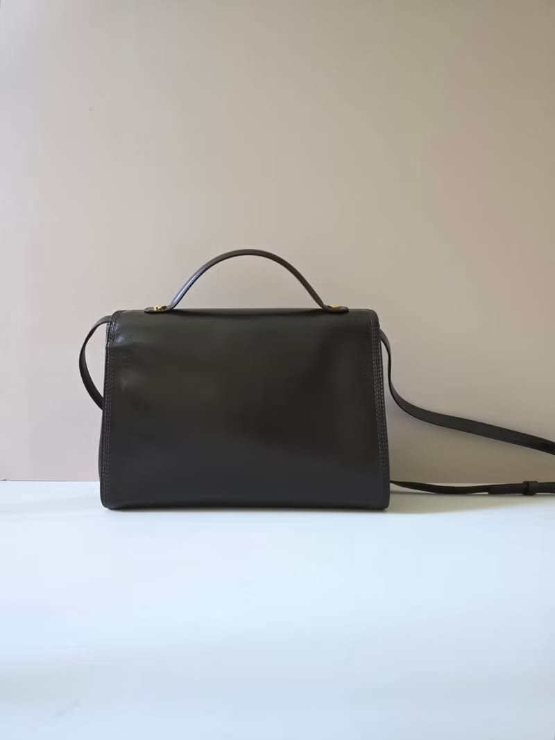 Loewe咖啡色凱莉包復古包皮革側背包/斜背包/單肩包