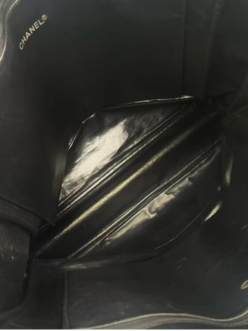 Chanel黑金色鏈條托特包/側背包/單肩包