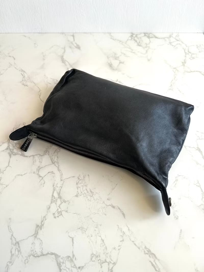 Chanel黑銀旋轉扣華夫餅凱莉包/單肩包/側背包