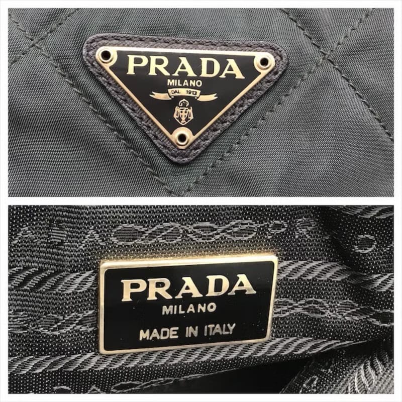 Prada暗橄欖綠色降落傘側背包/單肩包/托特包