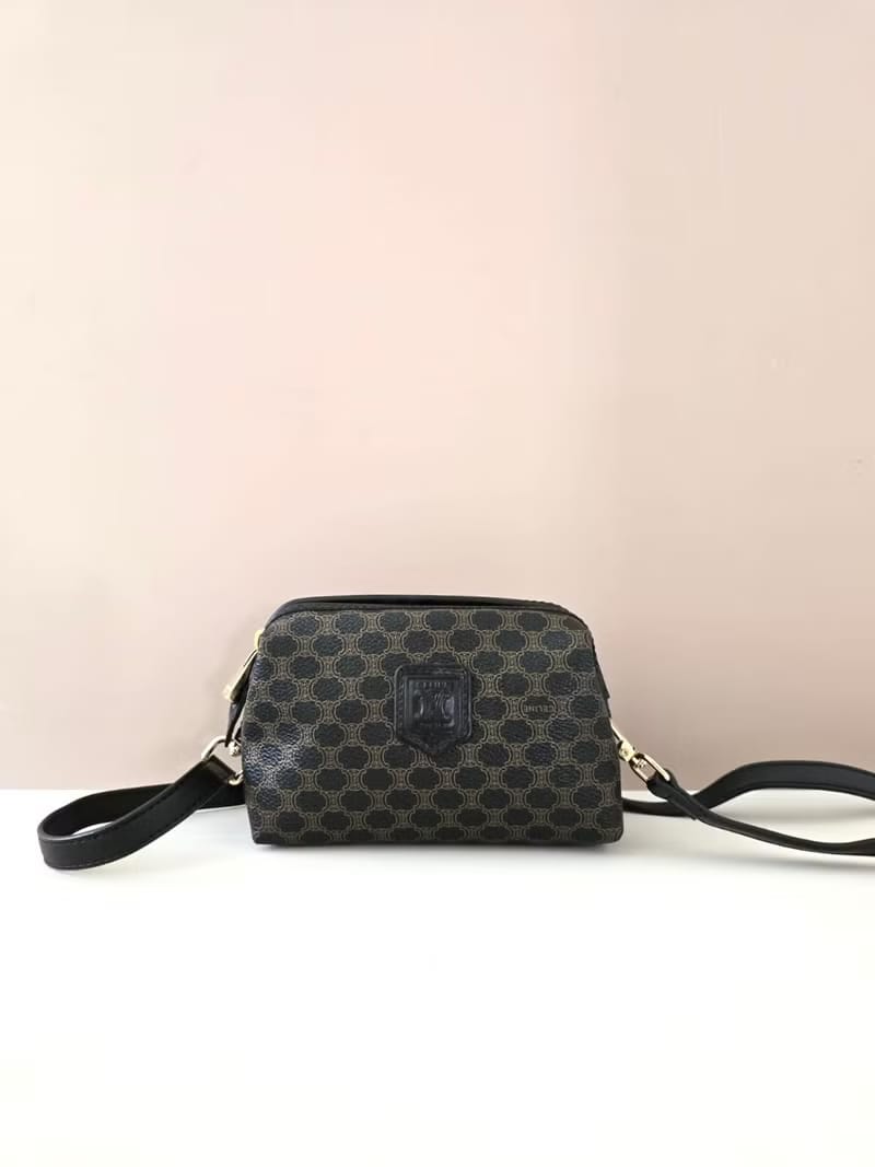 Celine black monogram cloud bag/shoulder bag/side bag/crossbody bag