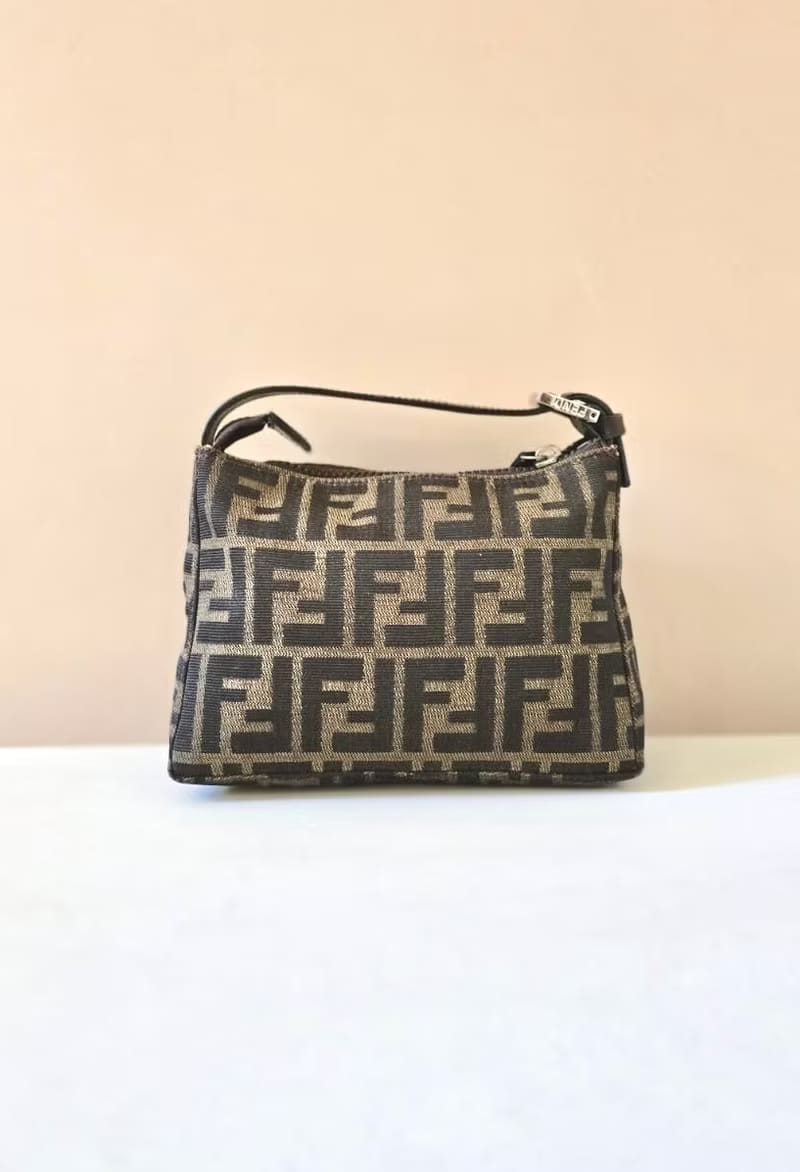 Fendi Zucca 咖啡色老花迷你包/手提包