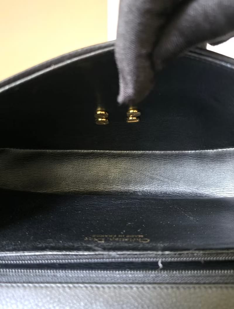 Dior稀有黑金魚子醬元寶包/側背包/斜背包