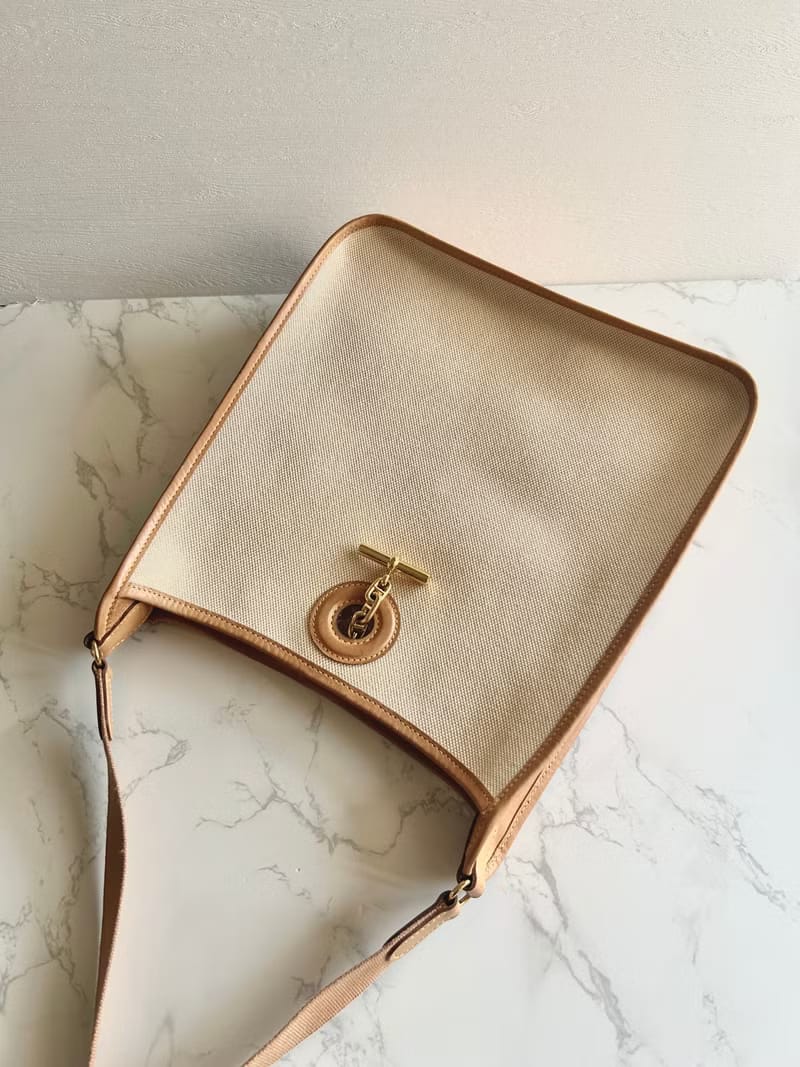 Hermes Vespa PM 帆布拼皮革包/側背包/單肩包