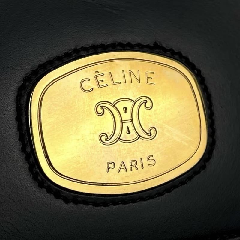 Celine Black and Gold Shoulder Bag/Crossbody Bag