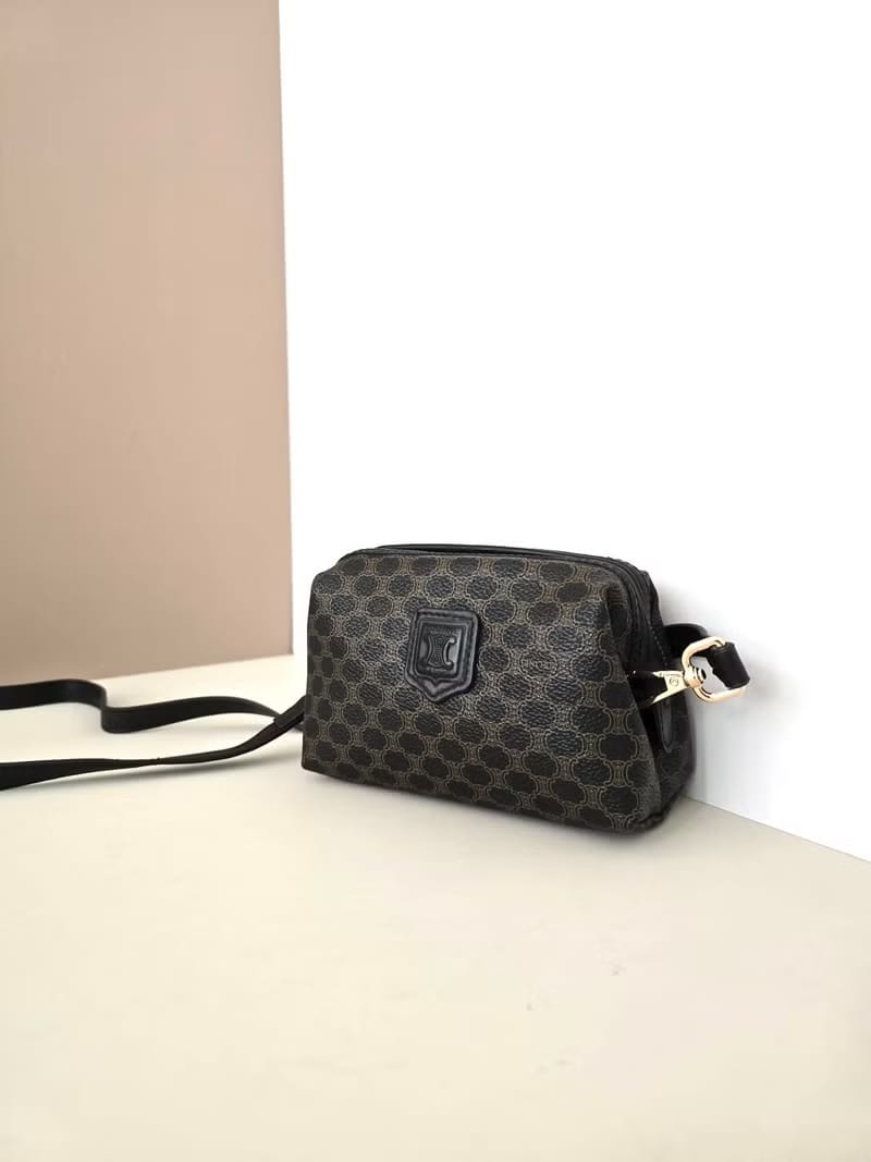 Celine black monogram cloud bag/shoulder bag/side bag/crossbody bag