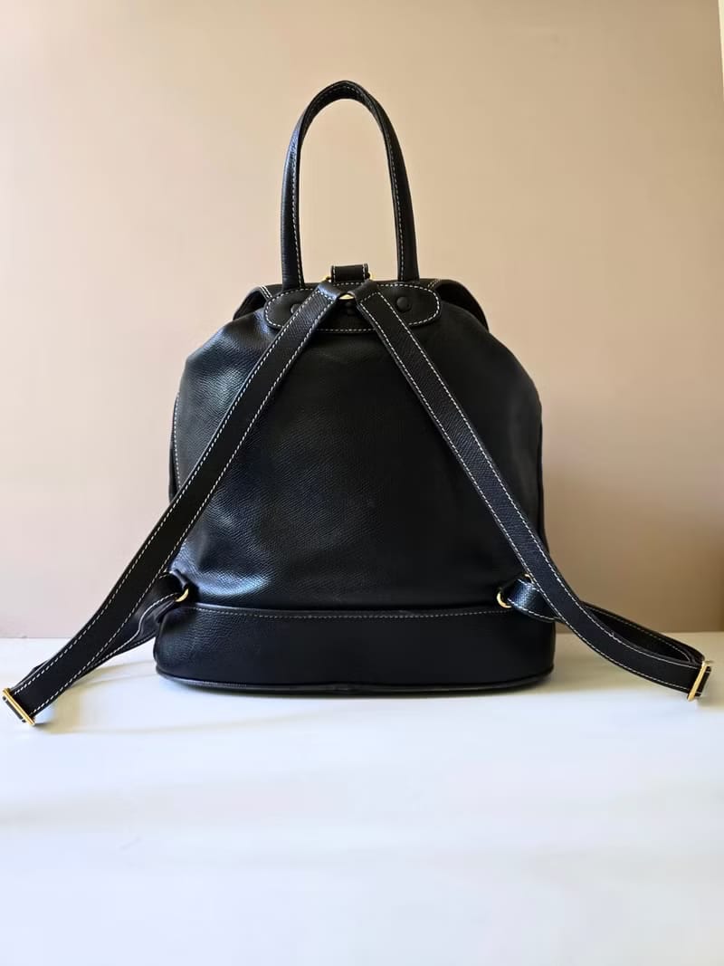 Loewe 黑色白線後背包 雙肩包