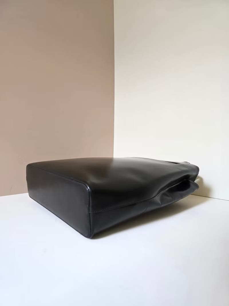 Loewe black embossed tote bag/side backpack/shoulder bag