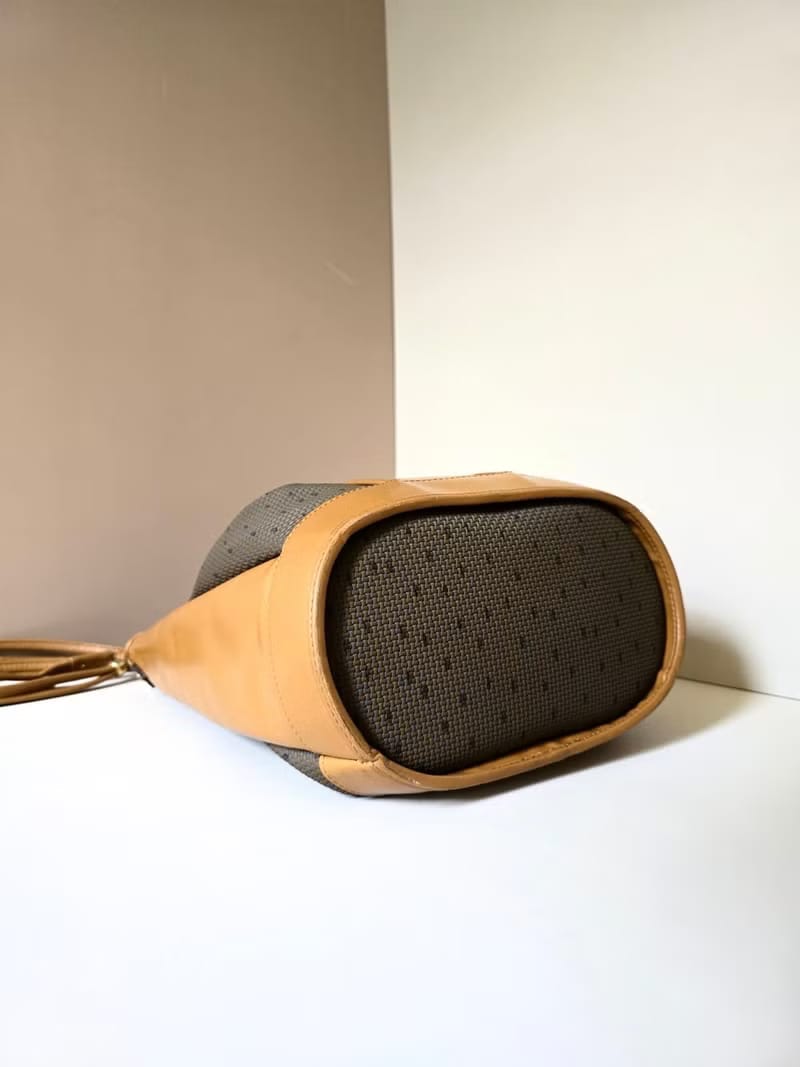 Yves Saint Laurent 編織拼皮革水桶包/側背包/單肩包