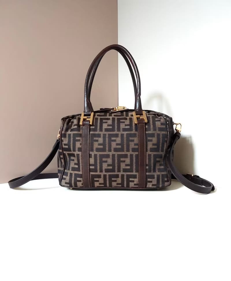 Fendi老花復古波士頓小包斜背包/單肩包/側背包
