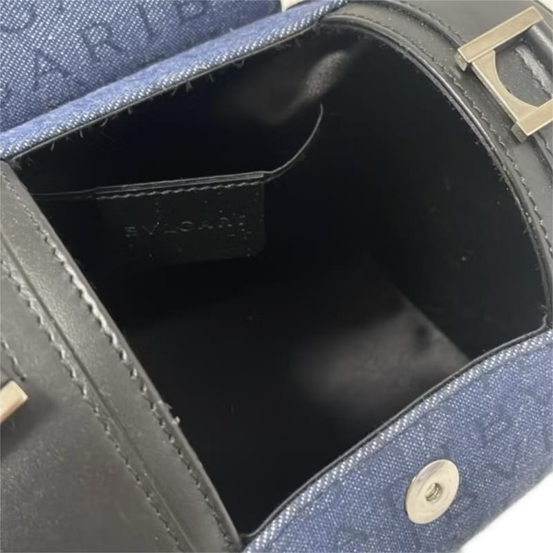 Bvlgari antique old flower bucket bag/side backpack/oblique backpack