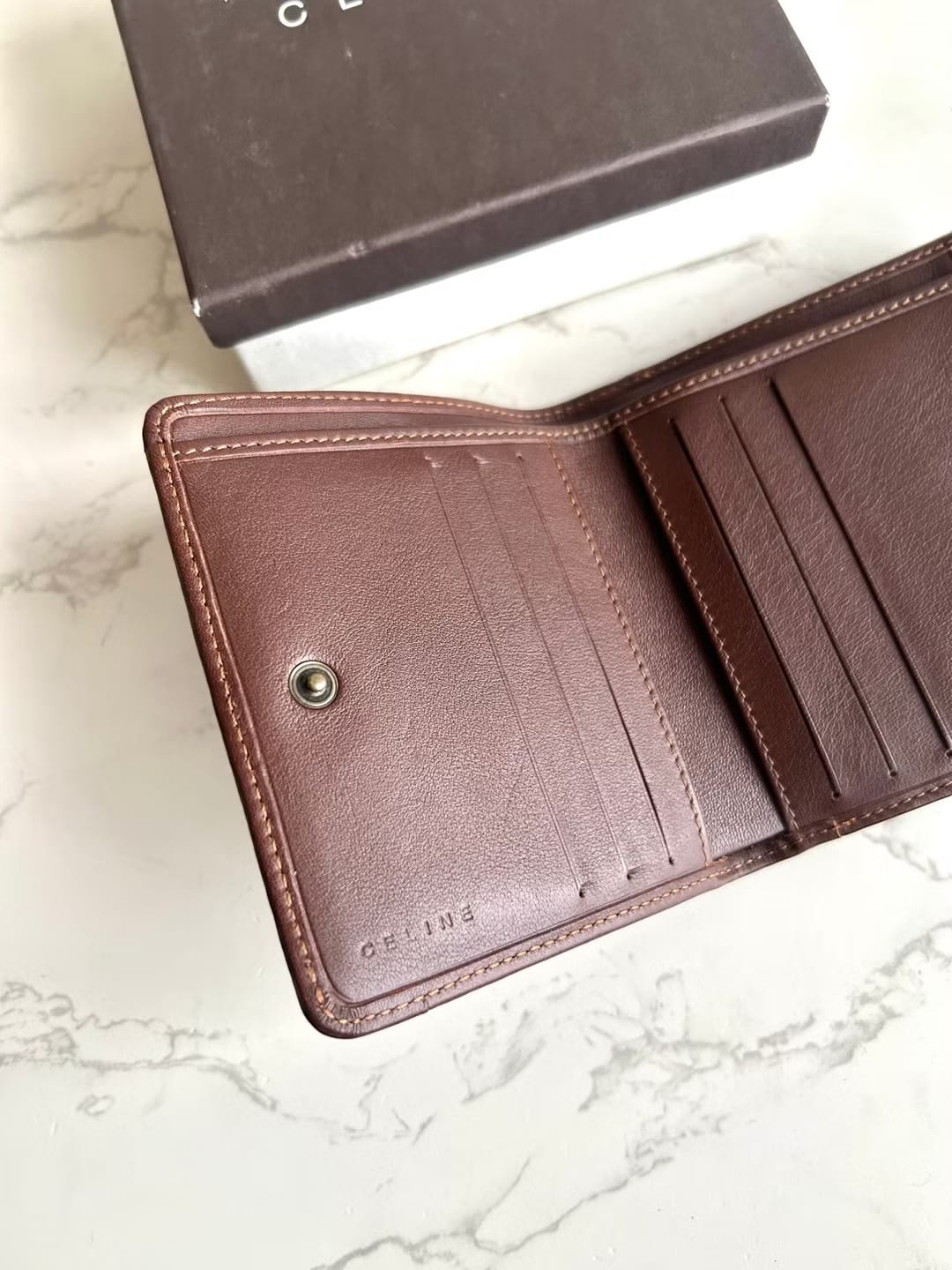 Celine Denim Triomphe Bi-Fold Wallet