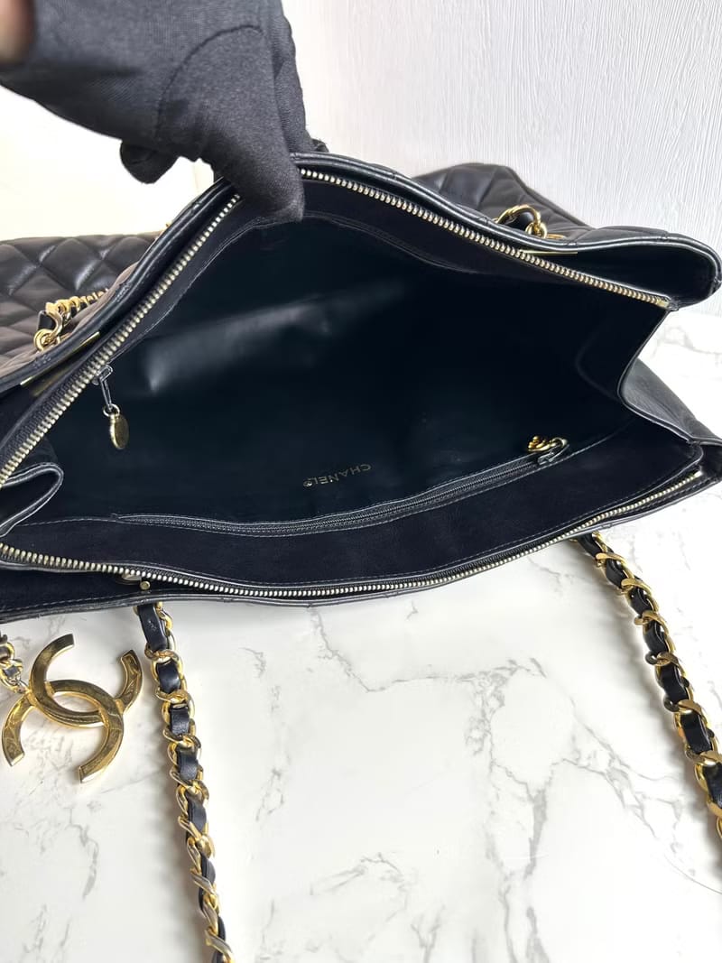 Chanel Black Classic Tote Bag/Shoulder Bag/Side Bag