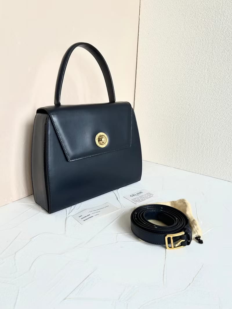 Celine black gold planet shoulder bag/side bag/oblique bag/handbag
