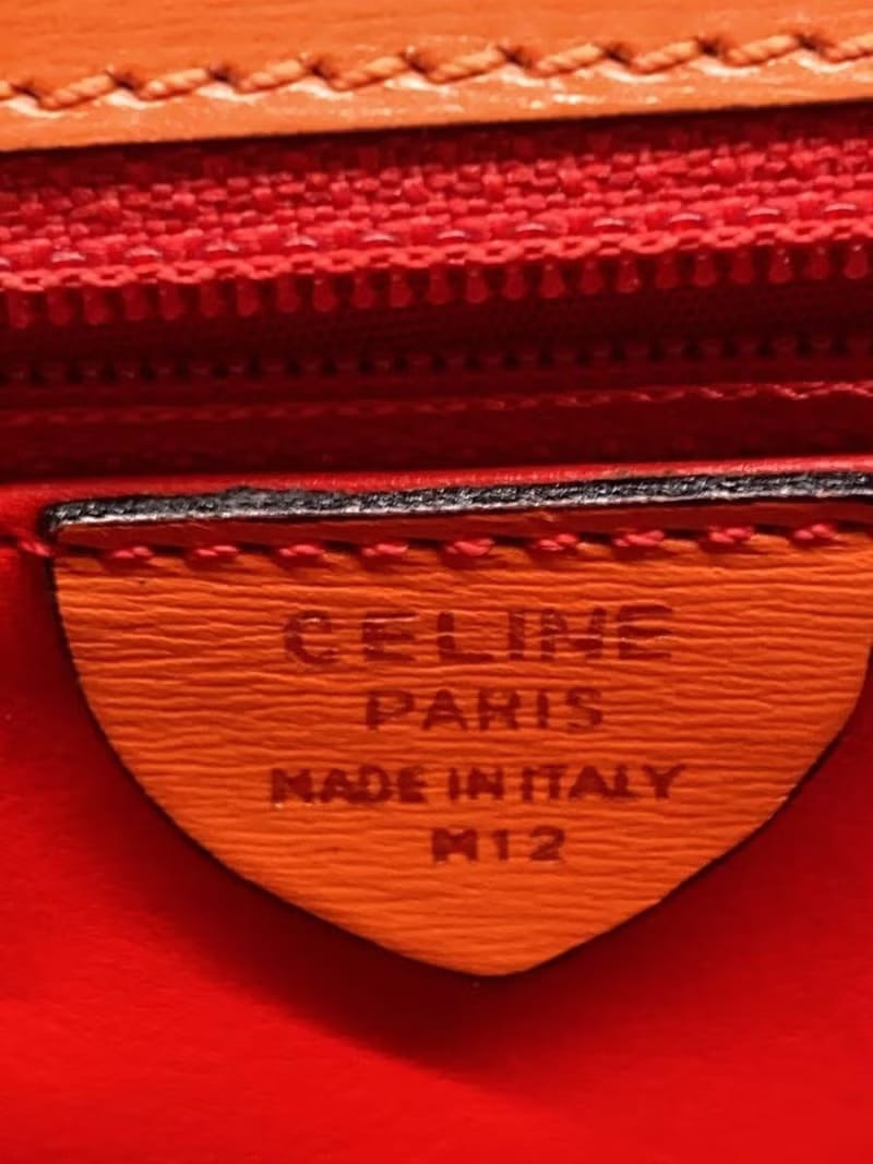 稀有中古二手Celine焦糖棕色按壓星球皮革豆腐單肩包/側背包