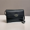 Dior 黑色金扣極簡中古單肩包/側背包/斜背包