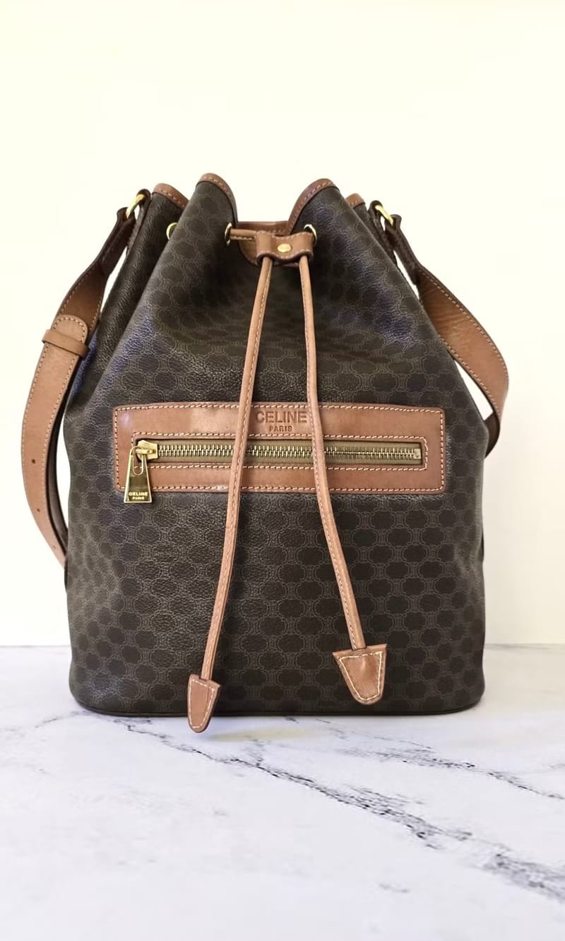 Celine老花中古水桶包/單肩包/斜背包
