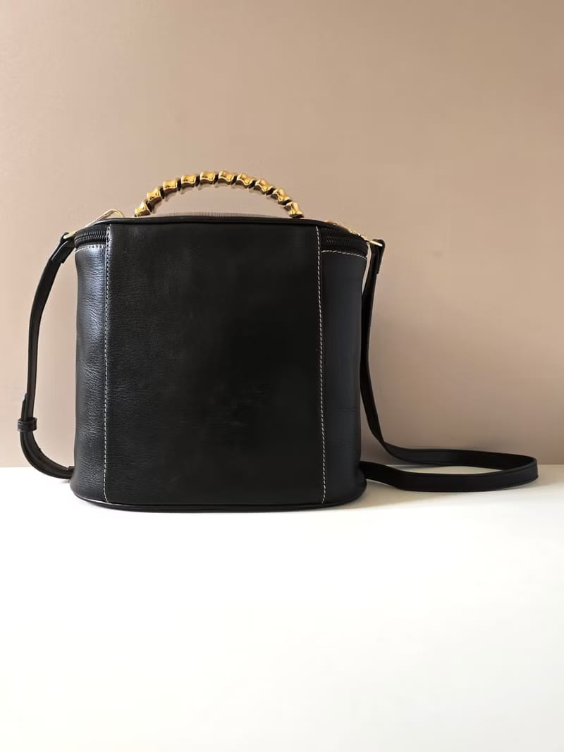 Loewe金蛇骨Velazquez黑棕拼色Vanity盒子包/斜背包/側背包