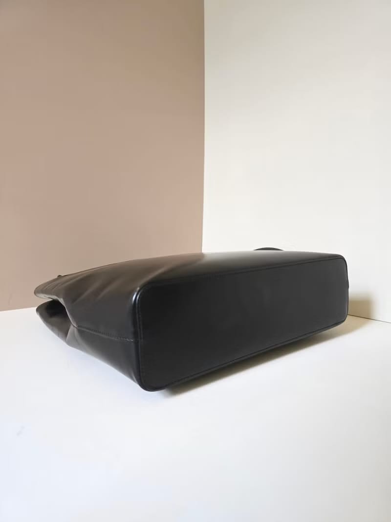 Loewe black embossed tote bag/side backpack/shoulder bag