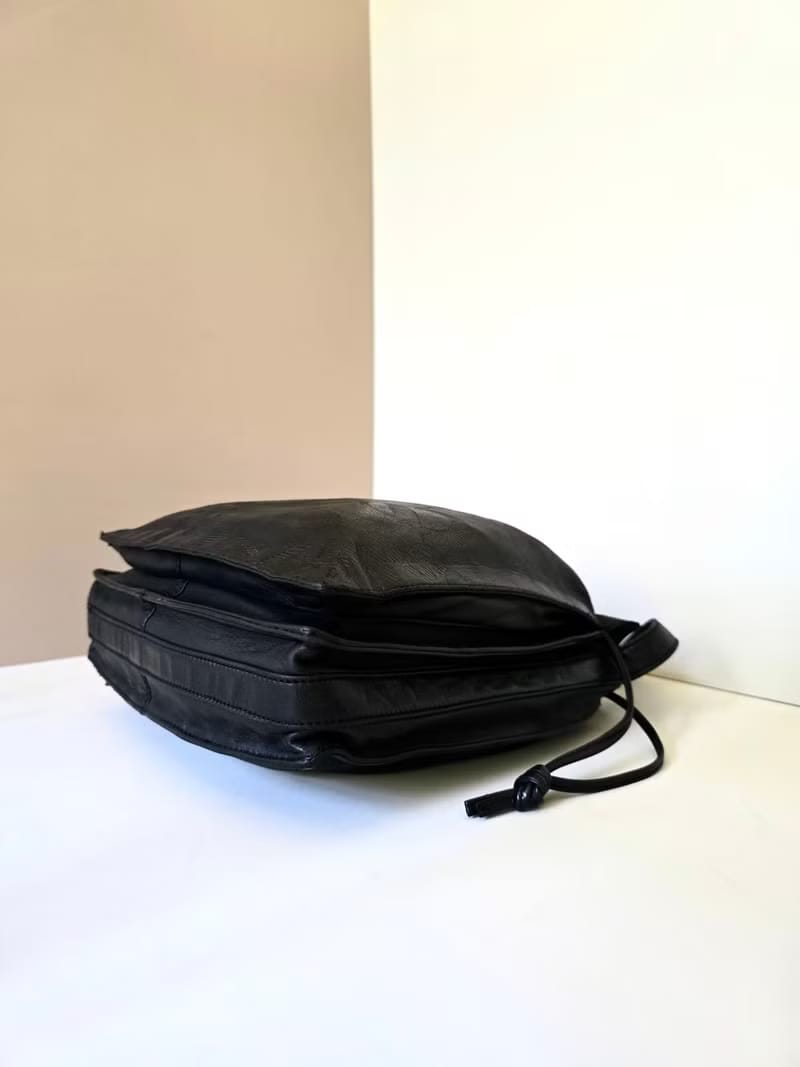 Loewe black vintage drawstring bag/shoulder bag/crossbody bag