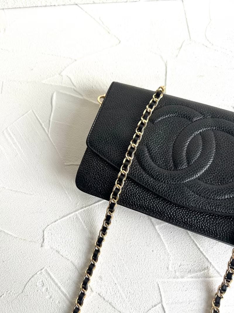 Chanel Black Caviar Leather WOC Crossbody Bag/Long Clip/Shoulder Bag/Side Bag