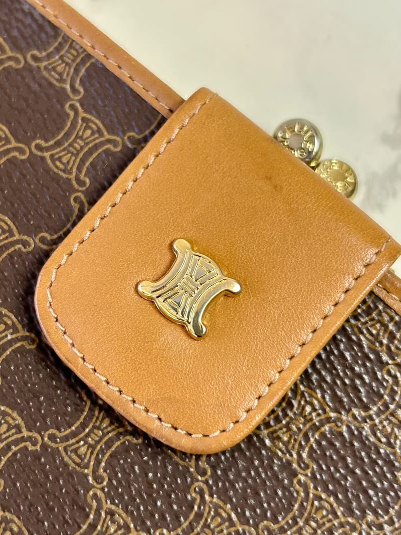 Celine Brown Monogram Leather Long Wallet / Long Wallet