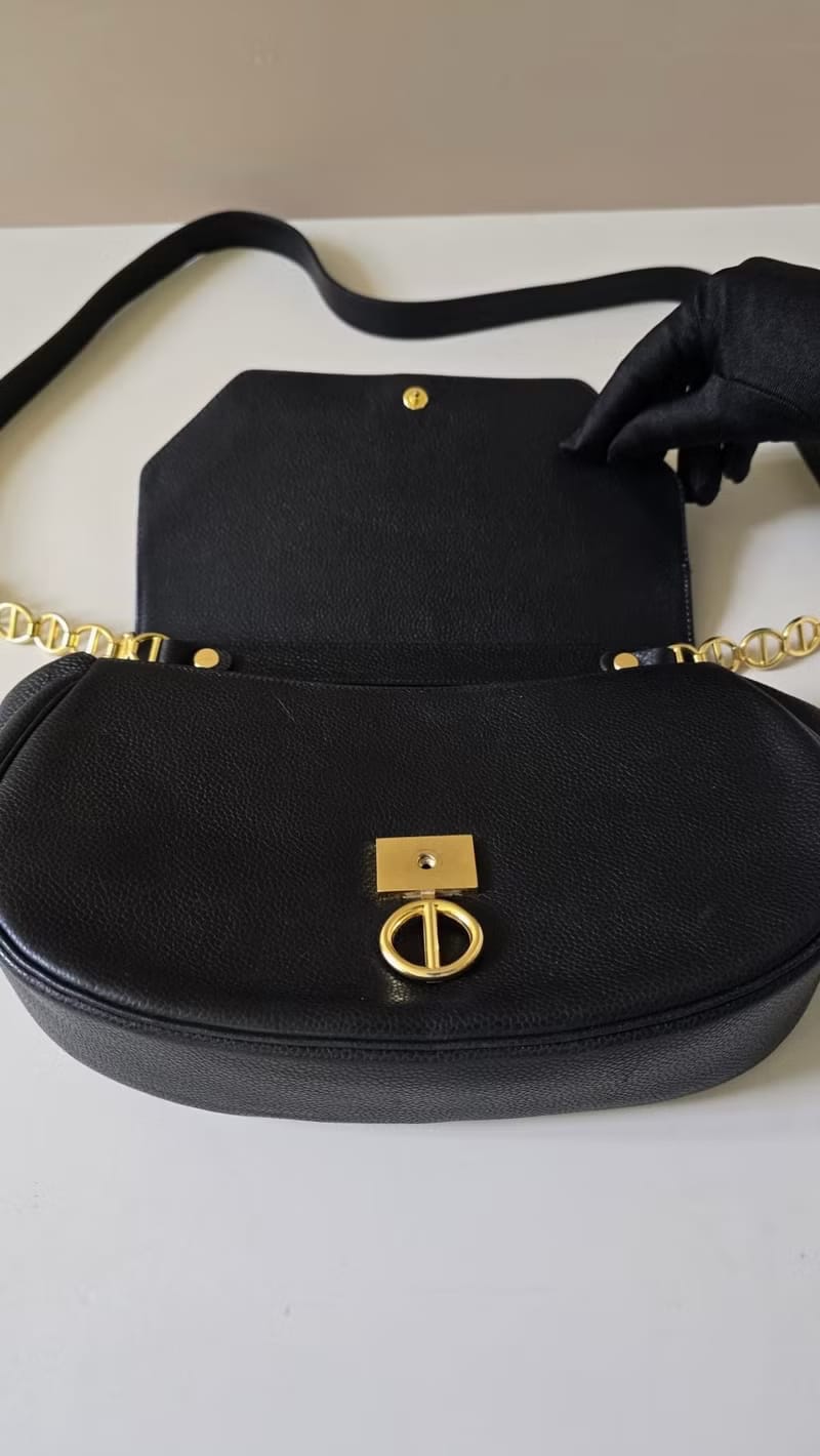 Dior稀有黑金魚子醬元寶包/側背包/斜背包