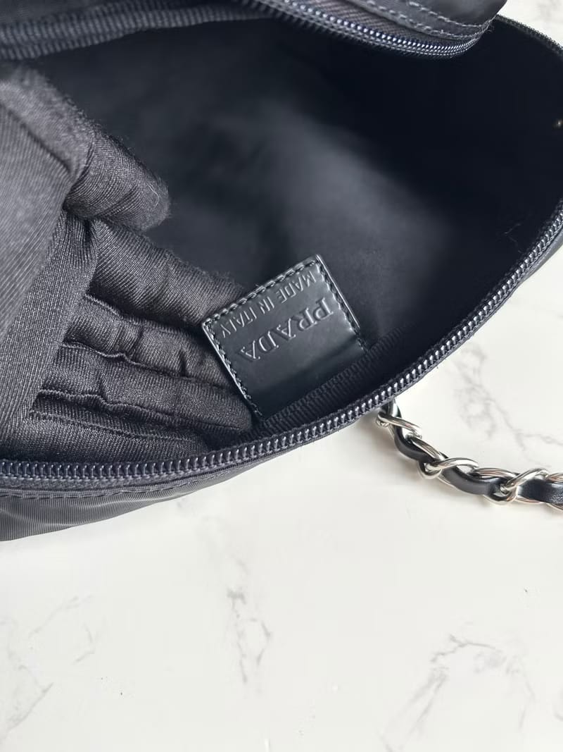 Prada black classic shoulder bag side backpack vintage bag crossbody bag