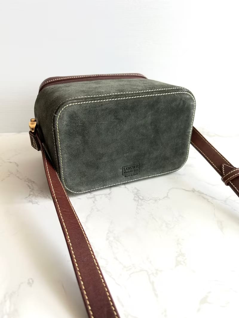 Loewe中古二手拼色盒子側背包/斜背包