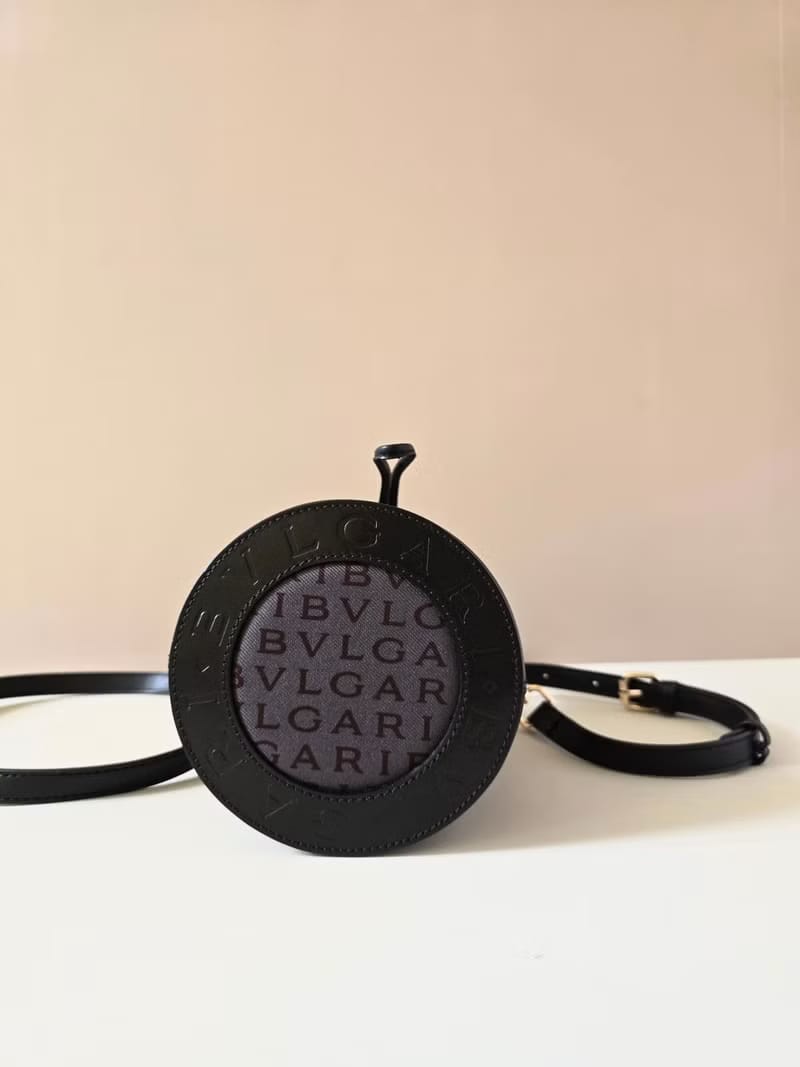 Rare Bvlgari Blue-Black Monogram Two-Way Mini Bucket Bag / Shoulder Bag / Crossbody Bag